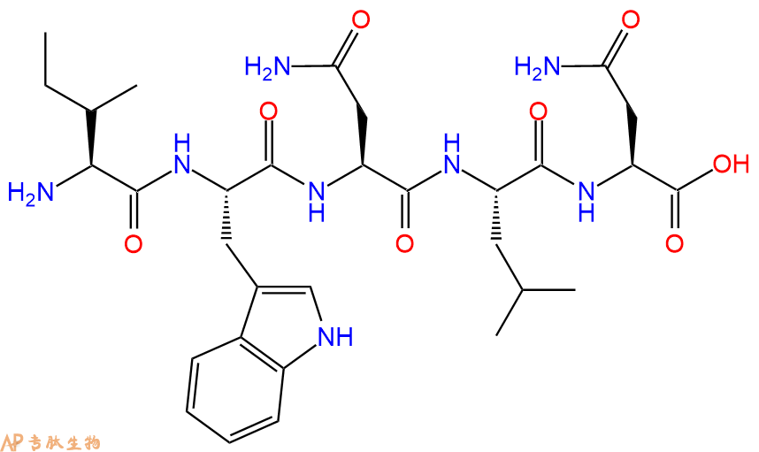 专肽生物产品H2N-Ile-Trp-Asn-Leu-Asn-OH