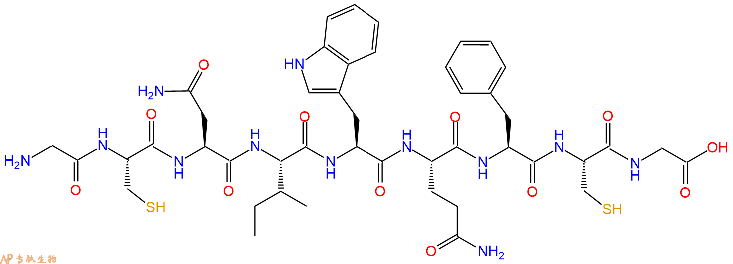 专肽生物产品H2N-Gly-Cys-Asn-Ile-Trp-Gln-Phe-Cys-Gly-OH
