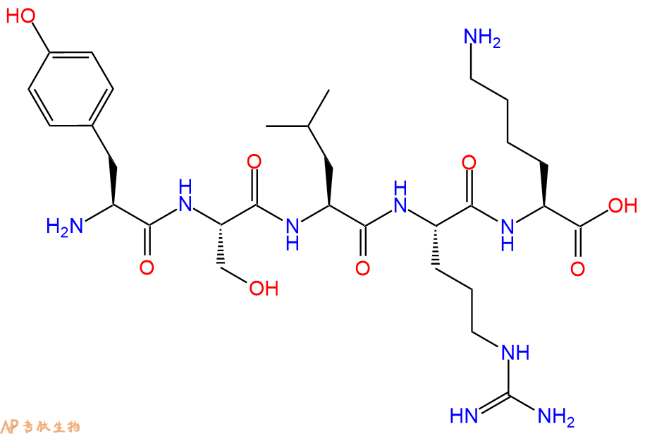 专肽生物产品H2N-Tyr-Ser-Leu-Arg-Lys-OH