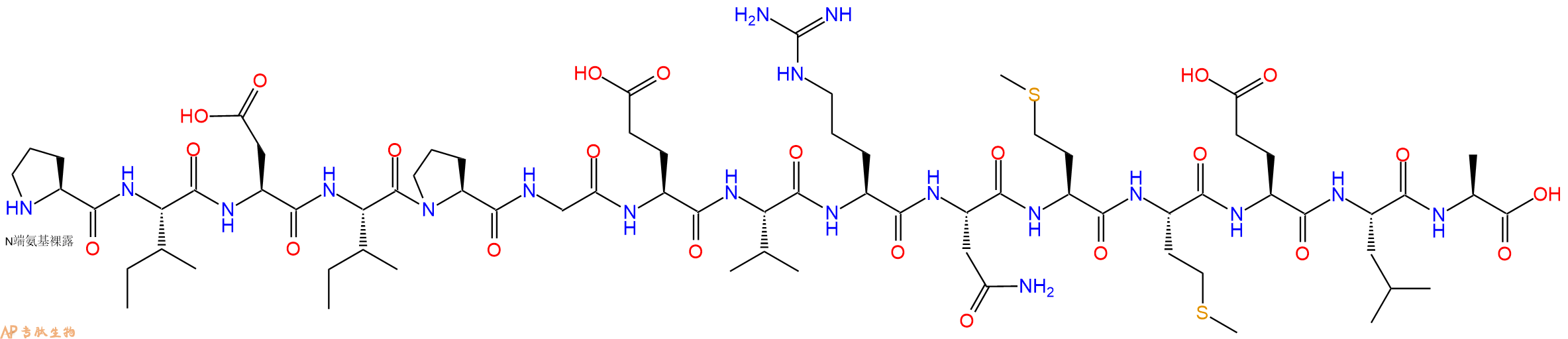 专肽生物产品H2N-Pro-Ile-Asp-Ile-Pro-Gly-Glu-Val-Arg-Asn-Met-Met-Glu-Leu-Ala-OH