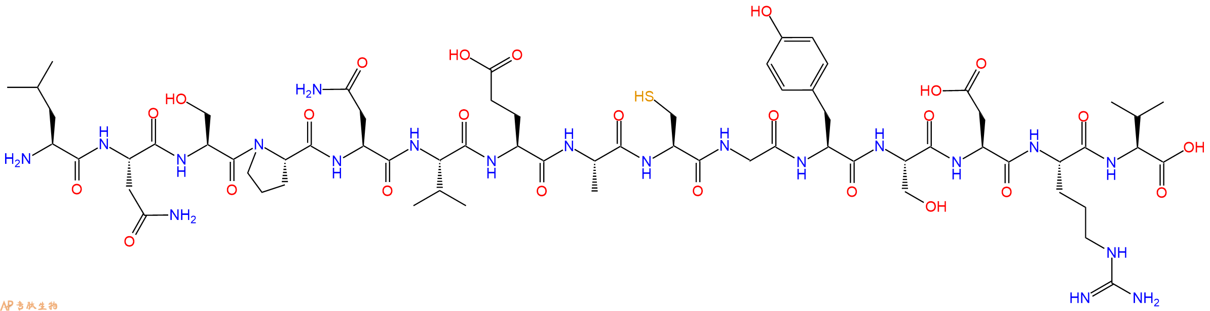 专肽生物产品H2N-Leu-Asn-Ser-Pro-Asn-Val-Glu-Ala-Cys-Gly-Tyr-Ser-Asp-Arg-Val-OH