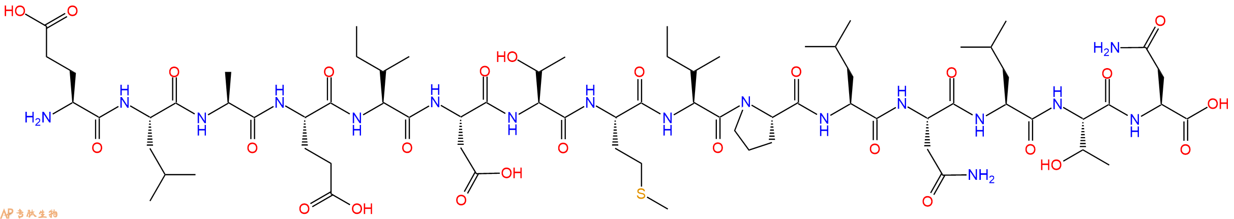 专肽生物产品H2N-Glu-Leu-Ala-Glu-Ile-Asp-Thr-Met-Ile-Pro-Leu-Asn-Leu-Thr-Asn-OH
