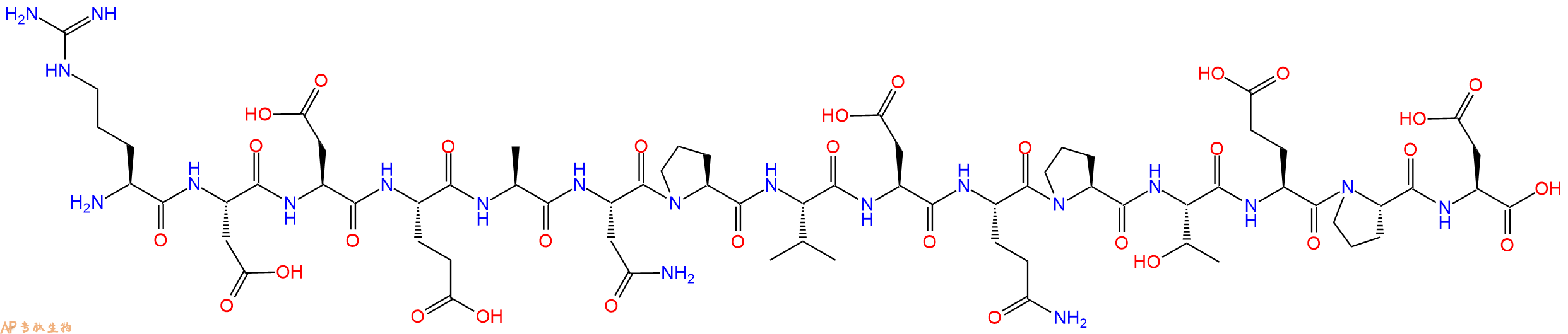 专肽生物产品H2N-Arg-Asp-Asp-Glu-Ala-Asn-Pro-Val-Asp-Gln-Pro-Thr-Glu-Pro-Asp-OH