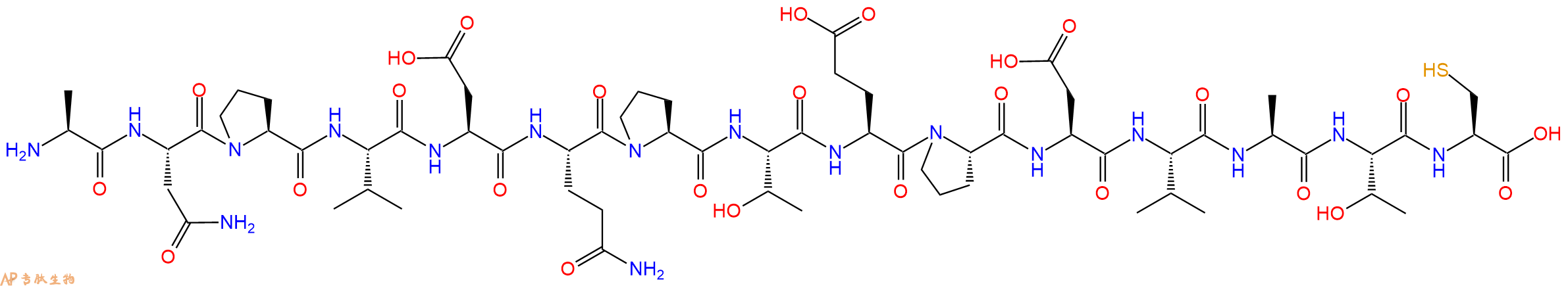 专肽生物产品H2N-Ala-Asn-Pro-Val-Asp-Gln-Pro-Thr-Glu-Pro-Asp-Val-Ala-Thr-Cys-OH