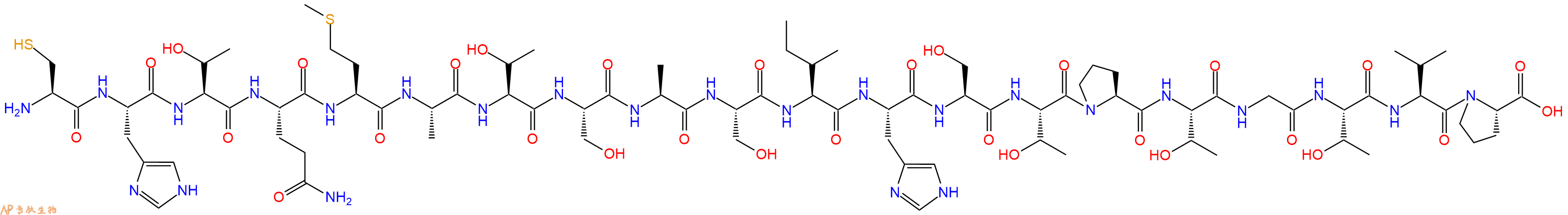 专肽生物产品H2N-Cys-His-Thr-Gln-Met-Ala-Thr-Ser-Ala-Ser-Ile-His-Ser-Thr-Pro-Thr-Gly-Thr-Val-Pro-OH