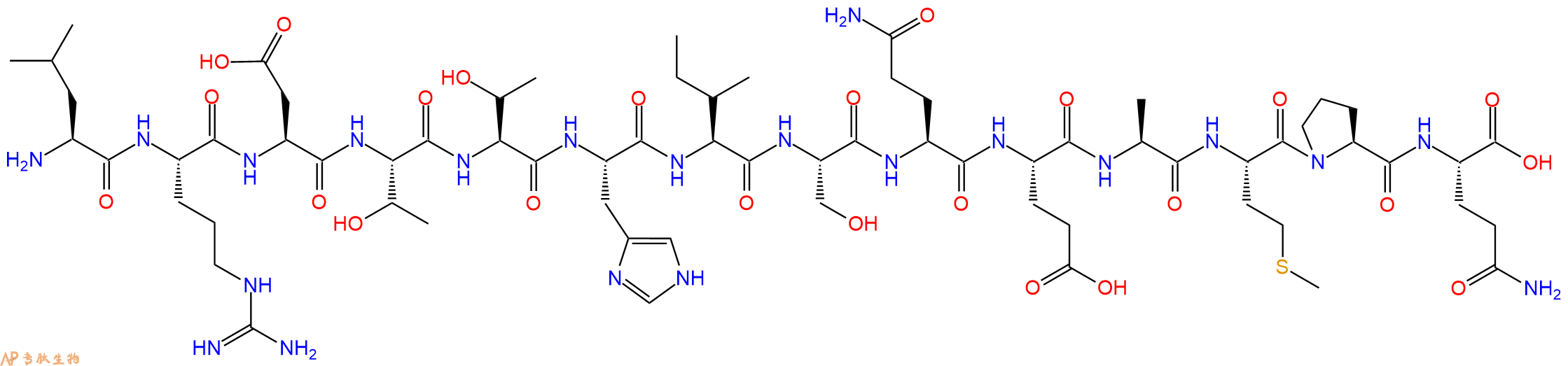 专肽生物产品H2N-Leu-Arg-Asp-Thr-Thr-His-Ile-Ser-Gln-Glu-Ala-Met-Pro-Gln-OH