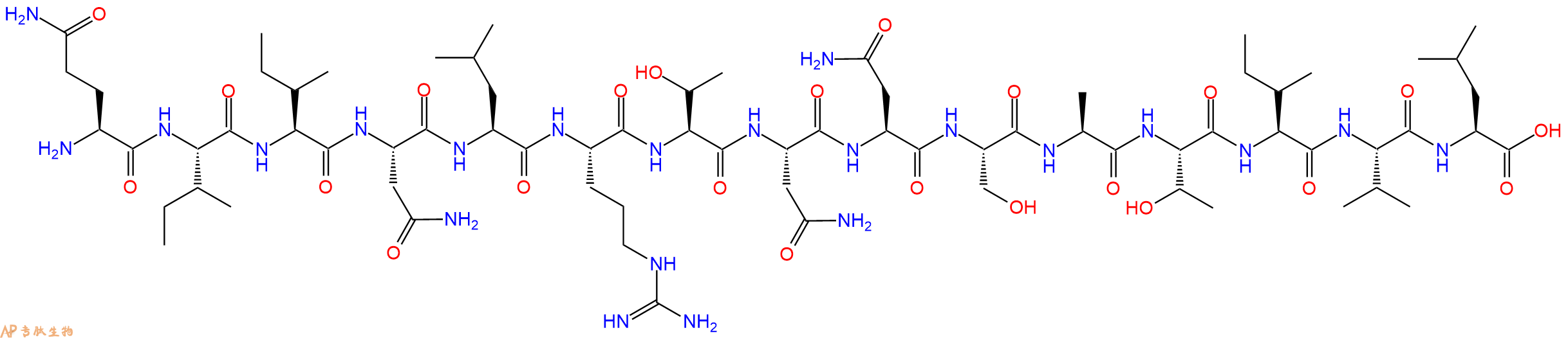 专肽生物产品H2N-Gln-Ile-Ile-Asn-Leu-Arg-Thr-Asn-Asn-Ser-Ala-Thr-Ile-Val-Leu-OH
