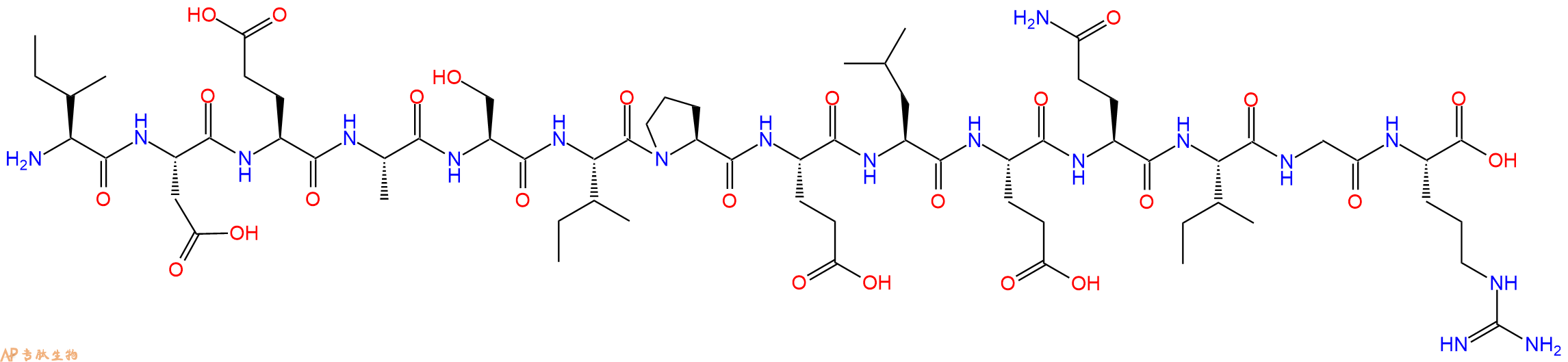 专肽生物产品H2N-Ile-Asp-Glu-Ala-Ser-Ile-Pro-Glu-Leu-Glu-Gln-Ile-Gly-Arg-OH