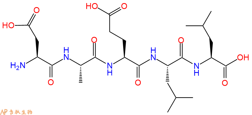 专肽生物产品H2N-Asp-Ala-Glu-Leu-Leu-OH