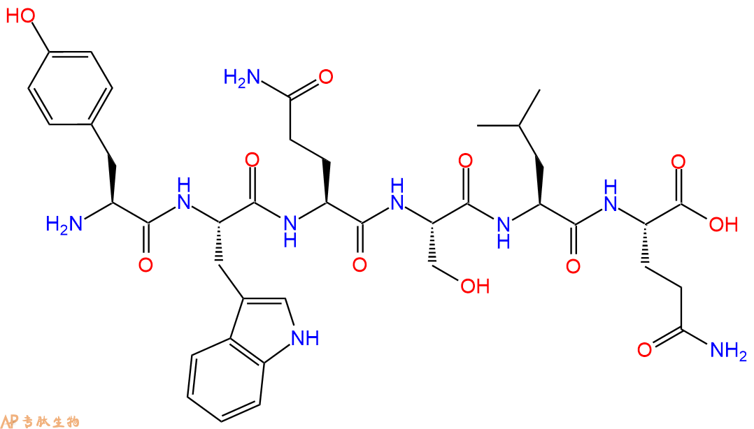 专肽生物产品H2N-Tyr-Trp-Gln-Ser-Leu-Gln-OH