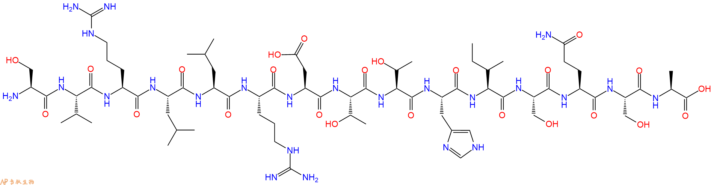专肽生物产品H2N-Ser-Val-Arg-Leu-Leu-Arg-Asp-Thr-Thr-His-Ile-Ser-Gln-Ser-Ala-OH