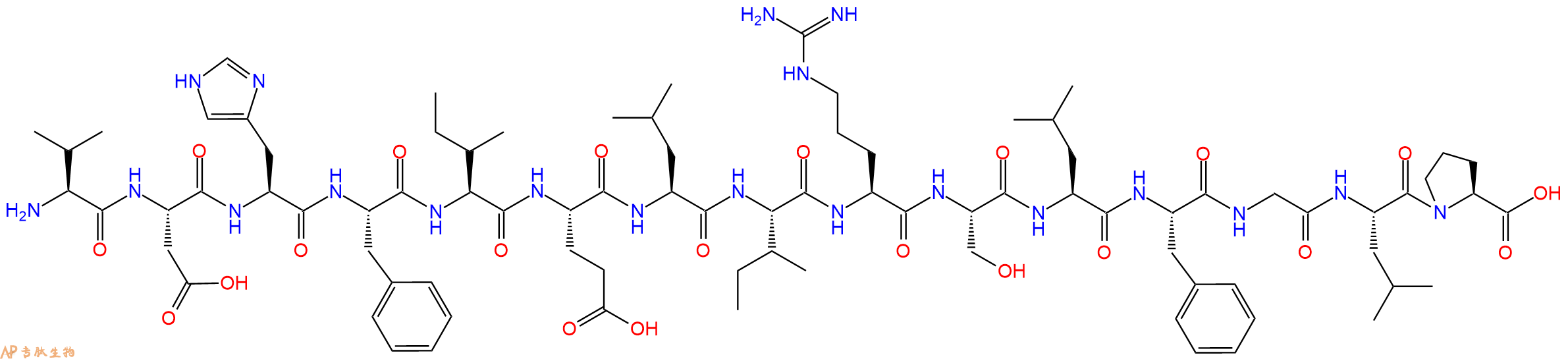 专肽生物产品H2N-Val-Asp-His-Phe-Ile-Glu-Leu-Ile-Arg-Ser-Leu-Phe-Gly-Leu-Pro-OH