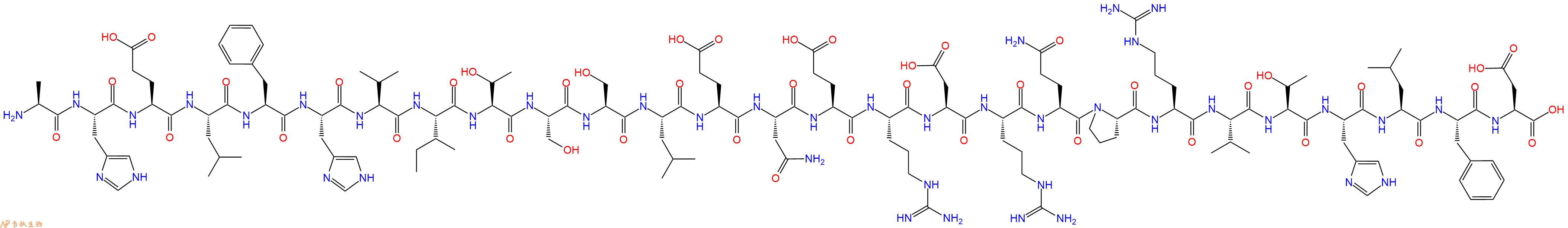 专肽生物产品H2N-Ala-His-Glu-Leu-Phe-His-Val-Ile-Thr-Ser-Ser-Leu-Glu-Asn-Glu-Arg-Asp-Arg-Gln-Pro-Arg-Val-Thr-His-Leu-Phe-Asp-OH