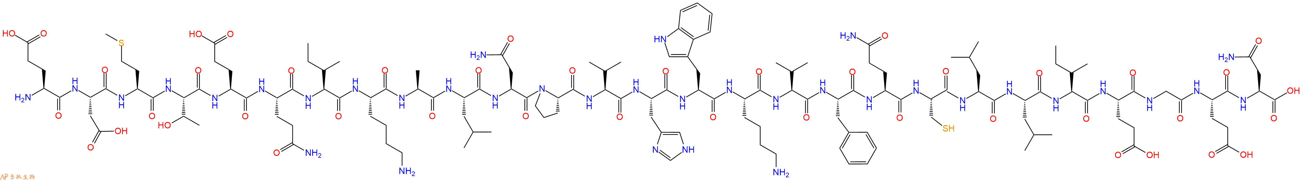 专肽生物产品H2N-Glu-Asp-Met-Thr-Glu-Gln-Ile-Lys-Ala-Leu-Asn-Pro-Val-His-Trp-Lys-Val-Phe-Gln-Cys-Leu-Leu-Ile-Glu-Gly-Glu-Asn-OH