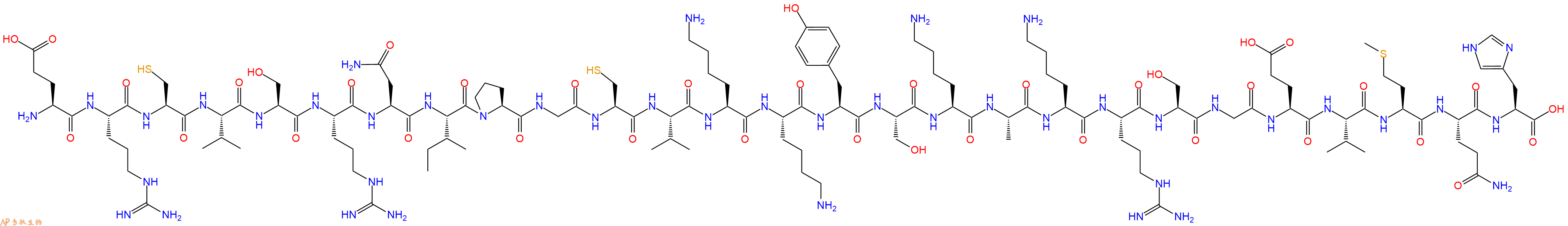 专肽生物产品H2N-Glu-Arg-Cys-Val-Ser-Arg-Asn-Ile-Pro-Gly-Cys-Val-Lys-Lys-Tyr-Ser-Lys-Ala-Lys-Arg-Ser-Gly-Glu-Val-Met-Gln-His-OH