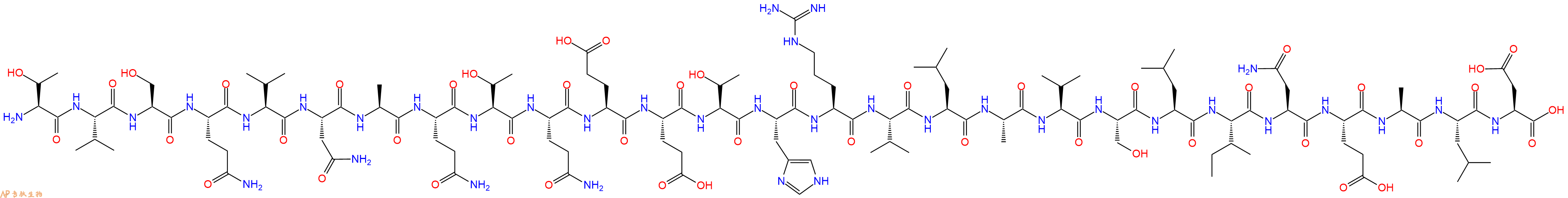 专肽生物产品H2N-Thr-Val-Ser-Gln-Val-Asn-Ala-Gln-Thr-Gln-Glu-Glu-Thr-His-Arg-Val-Leu-Ala-Val-Ser-Leu-Ile-Asn-Glu-Ala-Leu-Asp-OH