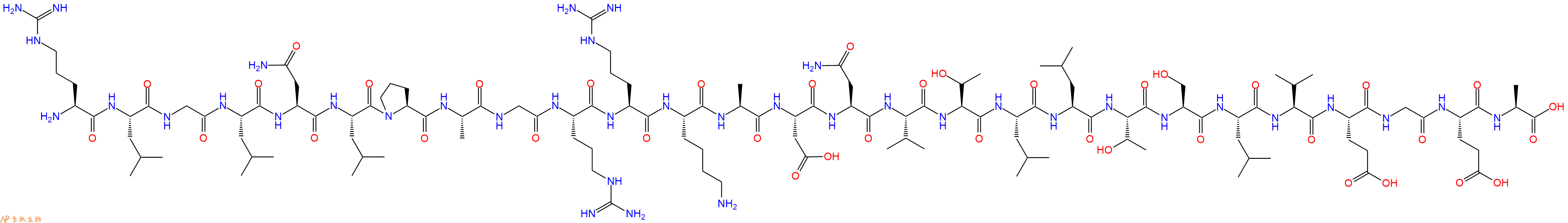 专肽生物产品H2N-Arg-Leu-Gly-Leu-Asn-Leu-Pro-Ala-Gly-Arg-Arg-Lys-Ala-Asp-Asn-Val-Thr-Leu-Leu-Thr-Ser-Leu-Val-Glu-Gly-Glu-Ala-OH