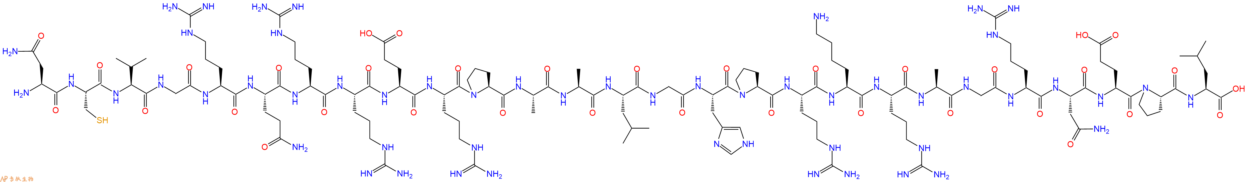 专肽生物产品H2N-Asn-Cys-Val-Gly-Arg-Gln-Arg-Arg-Glu-Arg-Pro-Ala-Ala-Leu-Gly-His-Pro-Arg-Lys-Arg-Ala-Gly-Arg-Asn-Glu-Pro-Leu-OH