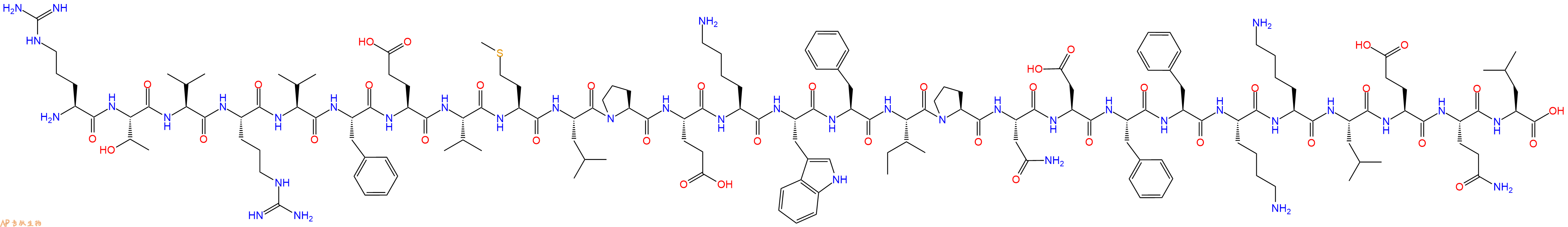 专肽生物产品H2N-Arg-Thr-Val-Arg-Val-Phe-Glu-Val-Met-Leu-Pro-Glu-Lys-Trp-Phe-Ile-Pro-Asn-Asp-Phe-Phe-Lys-Lys-Leu-Glu-Gln-Leu-OH