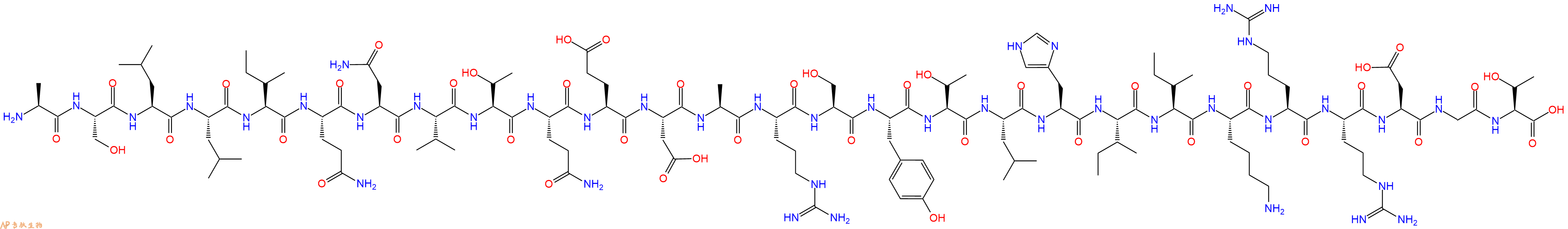专肽生物产品H2N-Ala-Ser-Leu-Leu-Ile-Gln-Asn-Val-Thr-Gln-Glu-Asp-Ala-Arg-Ser-Tyr-Thr-Leu-His-Ile-Ile-Lys-Arg-Arg-Asp-Gly-Thr-OH