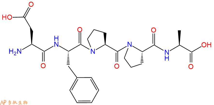 专肽生物产品H2N-Asp-Phe-Pro-Pro-Ala-OH