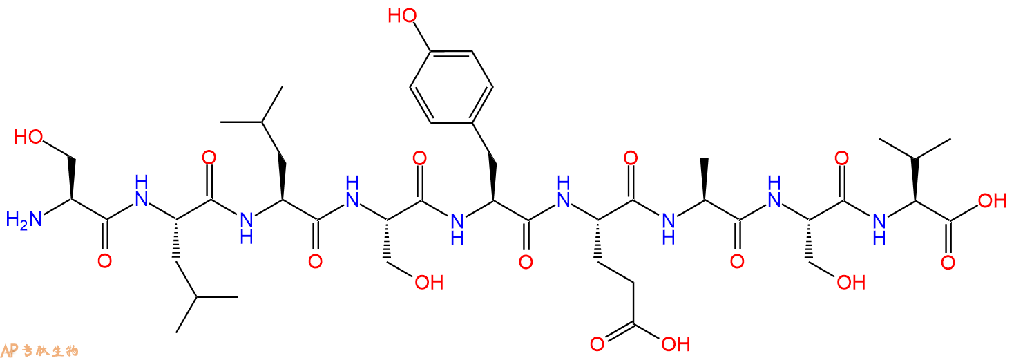 专肽生物产品H2N-Ser-Leu-Leu-Ser-Tyr-Glu-Ala-Ser-Val-OH