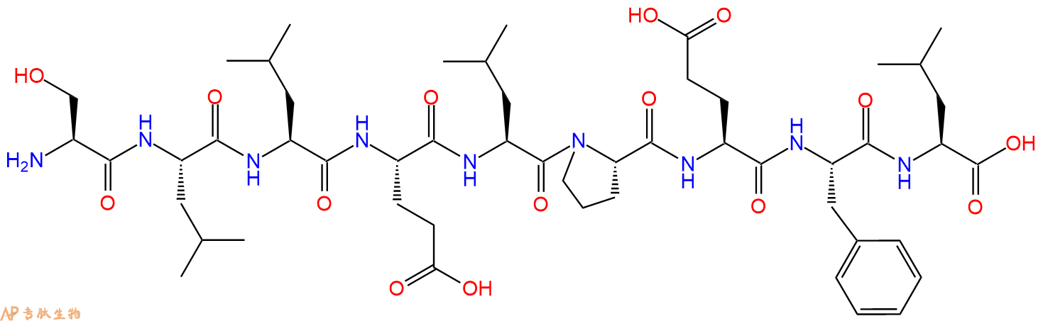 专肽生物产品H2N-Ser-Leu-Leu-Glu-Leu-Pro-Glu-Phe-Leu-OH