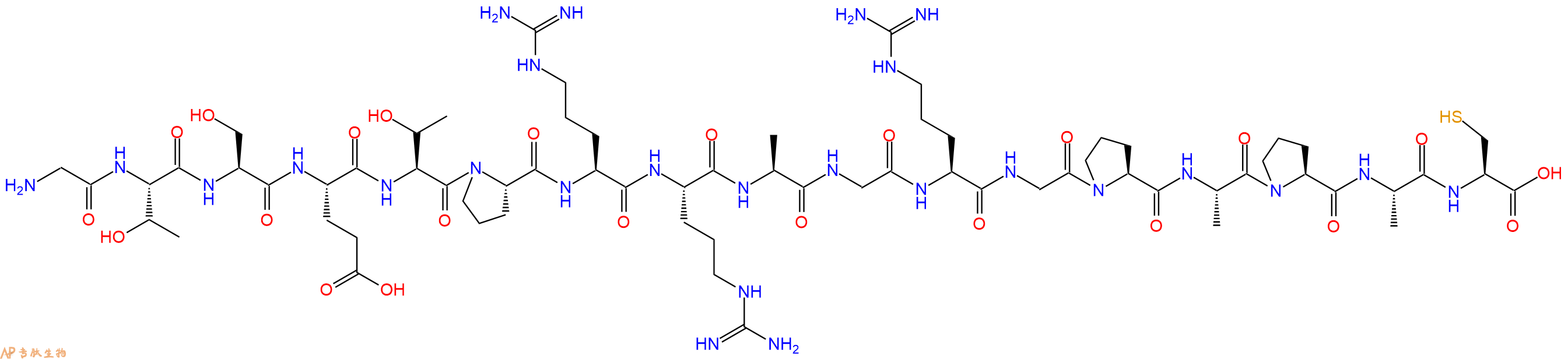 专肽生物产品H2N-Gly-Thr-Ser-Glu-Thr-Pro-Arg-Arg-Ala-Gly-Arg-Gly-Pro-Ala-Pro-Ala-Cys-OH
