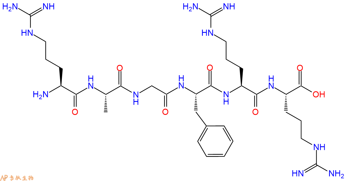 专肽生物产品H2N-Arg-Ala-Gly-Phe-Arg-Arg-OH