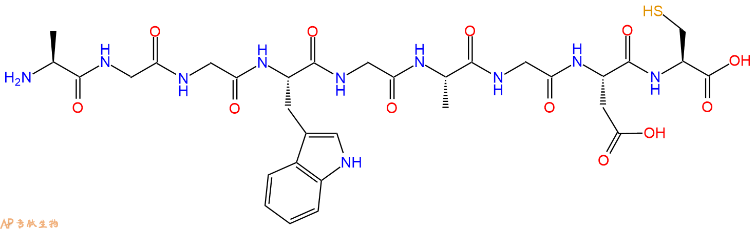 专肽生物产品H2N-Ala-Gly-Gly-Trp-Gly-Ala-Gly-Asp-Cys-OH