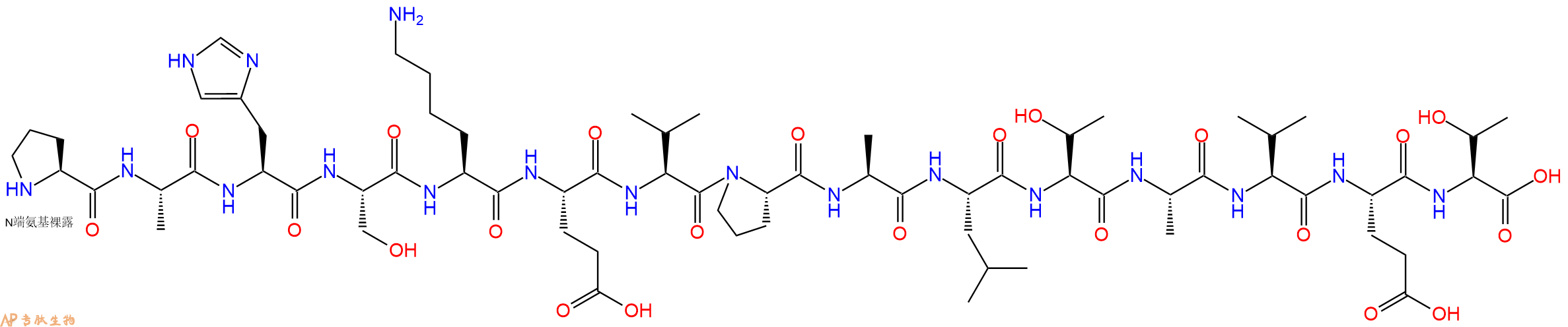 专肽生物产品H2N-Pro-Ala-His-Ser-Lys-Glu-Val-Pro-Ala-Leu-Thr-Ala-Val-Glu-Thr-OH