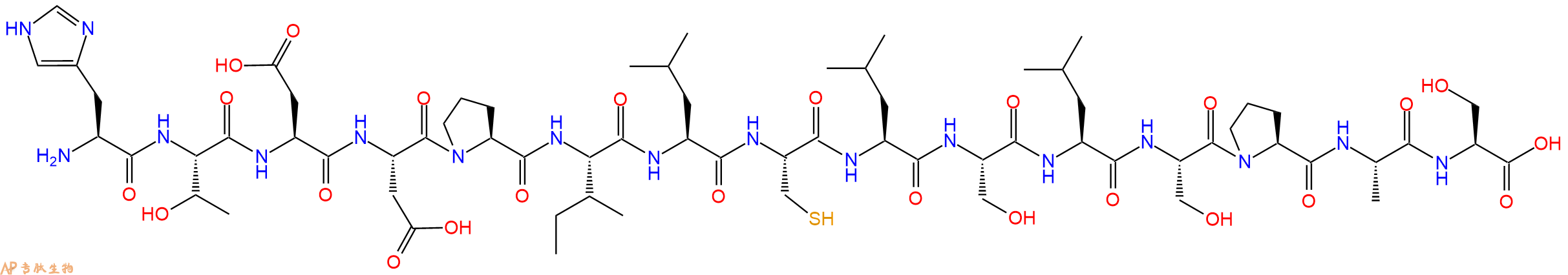 专肽生物产品H2N-His-Thr-Asp-Asp-Pro-Ile-Leu-Cys-Leu-Ser-Leu-Ser-Pro-Ala-Ser-OH