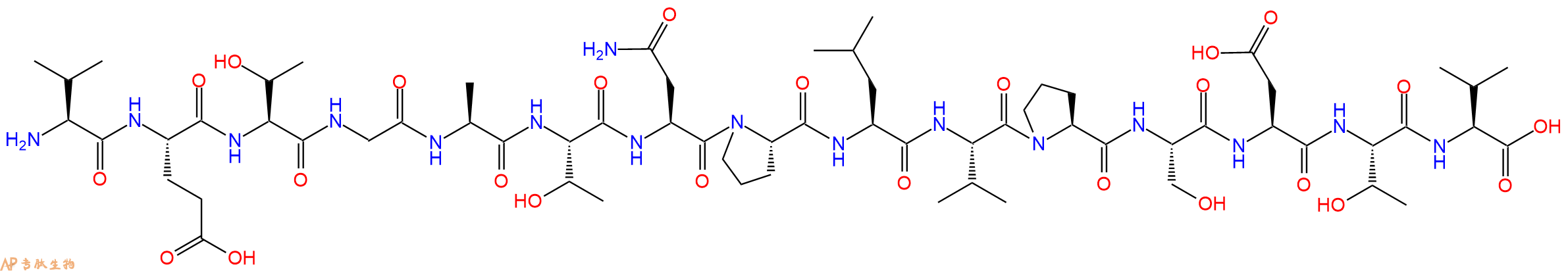 专肽生物产品H2N-Val-Glu-Thr-Gly-Ala-Thr-Asn-Pro-Leu-Val-Pro-Ser-Asp-Thr-Val-OH