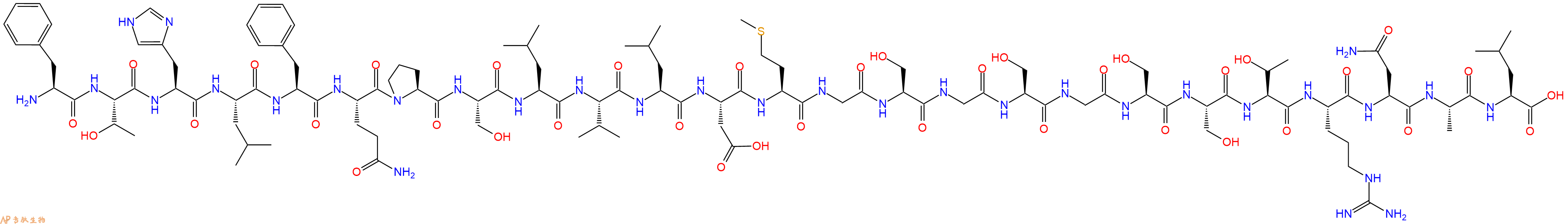 专肽生物产品H2N-Phe-Thr-His-Leu-Phe-Gln-Pro-Ser-Leu-Val-Leu-Asp-Met-Gly-Ser-Gly-Ser-Gly-Ser-Ser-Thr-Arg-Asn-Ala-Leu-OH