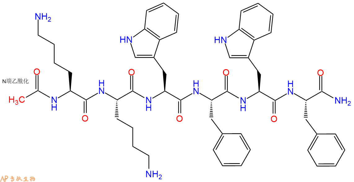 专肽生物产品Ac-Lys-Lys-Trp-Phe-Trp-Phe-CONH2