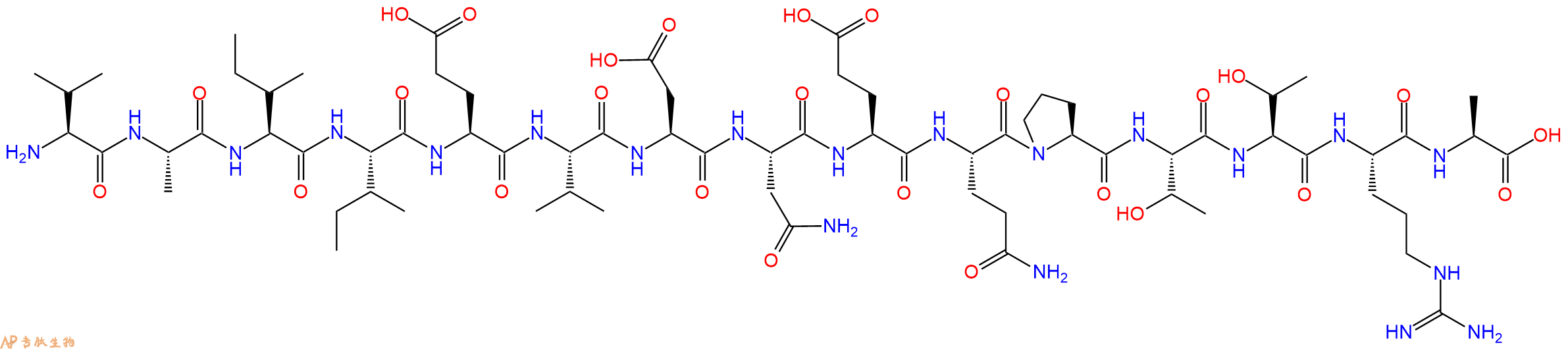 专肽生物产品H2N-Val-Ala-Ile-Ile-Glu-Val-Asp-Asn-Glu-Gln-Pro-Thr-Thr-Arg-Ala-OH