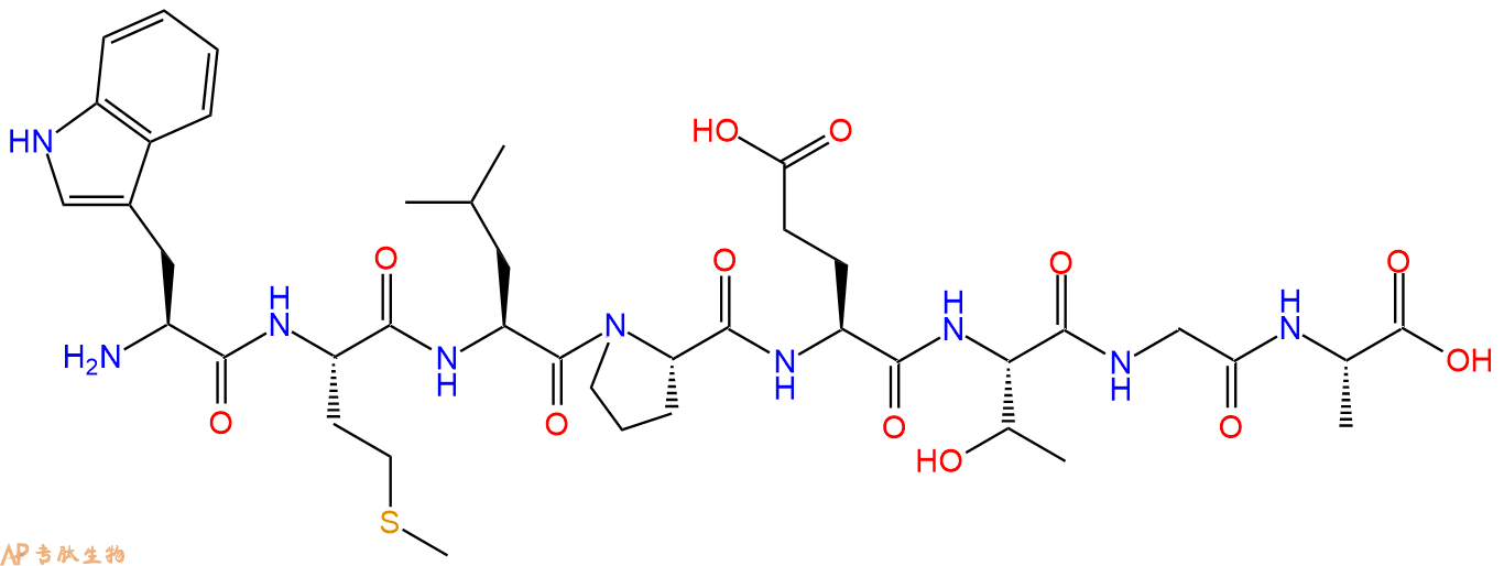 专肽生物产品H2N-Trp-Met-Leu-Pro-Glu-Thr-Gly-Ala-OH