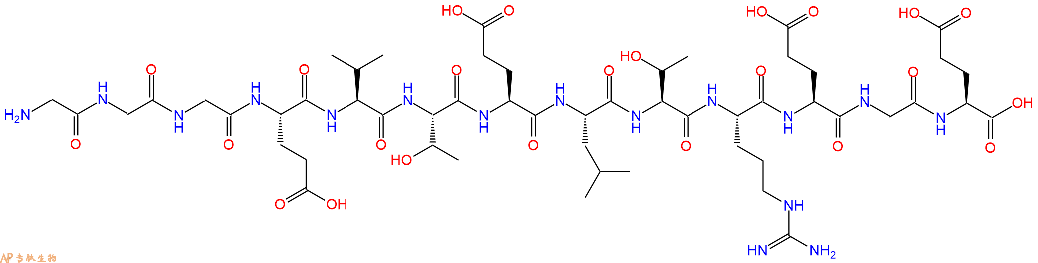 专肽生物产品H2N-Gly-Gly-Gly-Glu-Val-Thr-Glu-Leu-Thr-Arg-Glu-Gly-Glu-OH