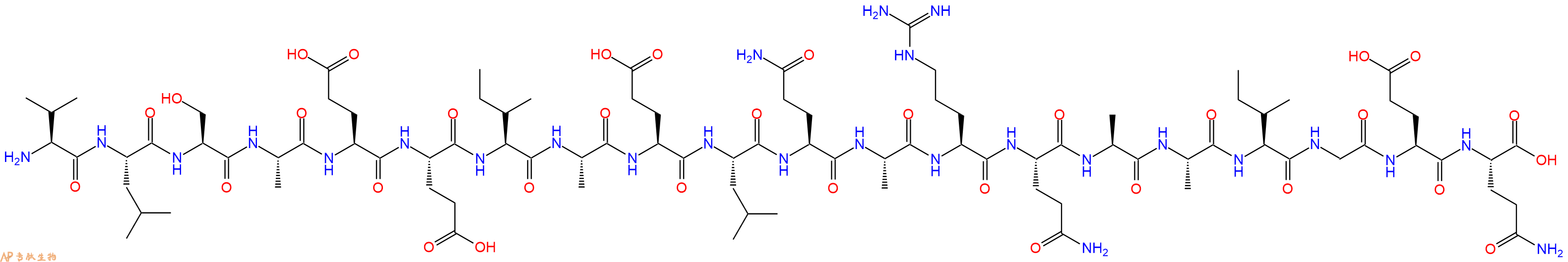 专肽生物产品H2N-Val-Leu-Ser-Ala-Glu-Glu-Ile-Ala-Glu-Leu-Gln-Ala-Arg-Gln-Ala-Ala-Ile-Gly-Glu-Gln-OH