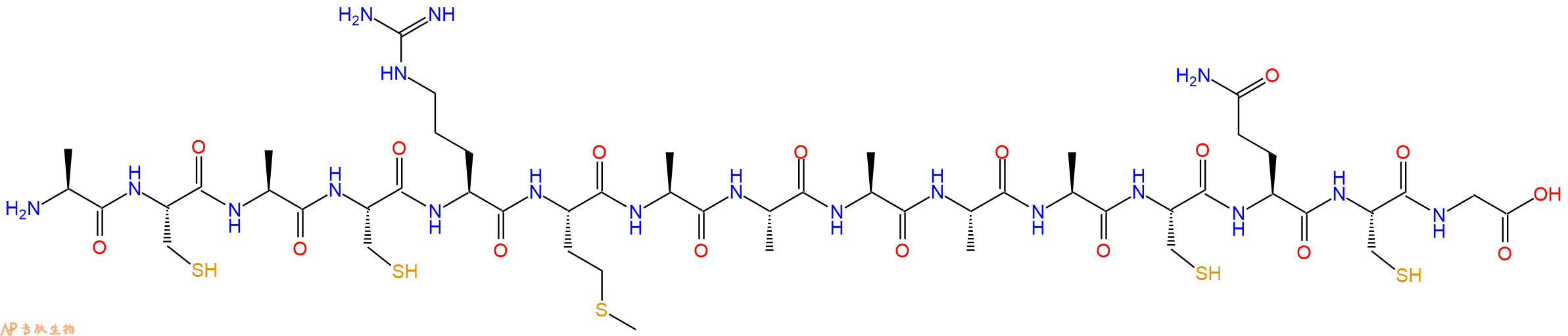 专肽生物产品H2N-Ala-Cys-Ala-Cys-Arg-Met-Ala-Ala-Ala-Ala-Ala-Cys-Gln-Cys-Gly-OH