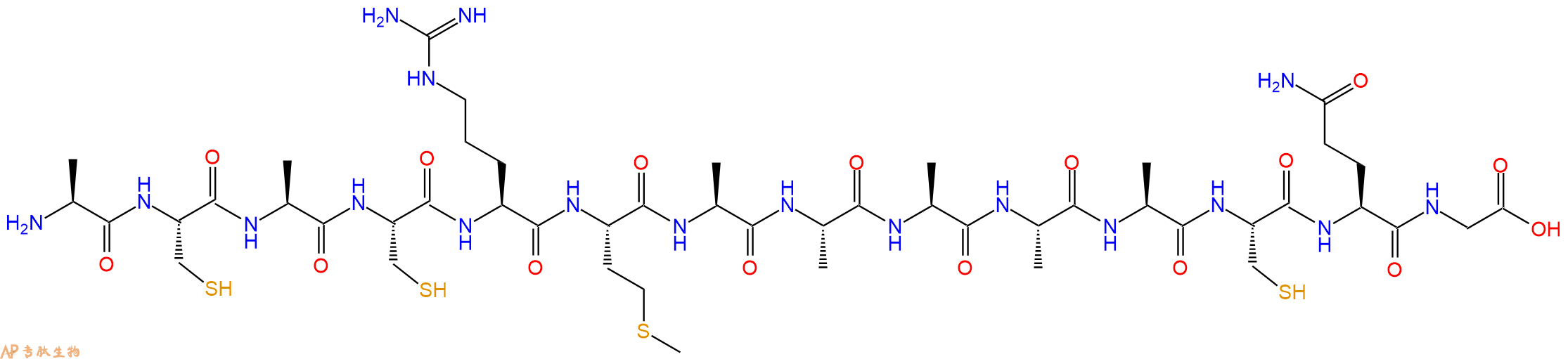 专肽生物产品H2N-Ala-Cys-Ala-Cys-Arg-Met-Ala-Ala-Ala-Ala-Ala-Cys-Gln-Gly-OH