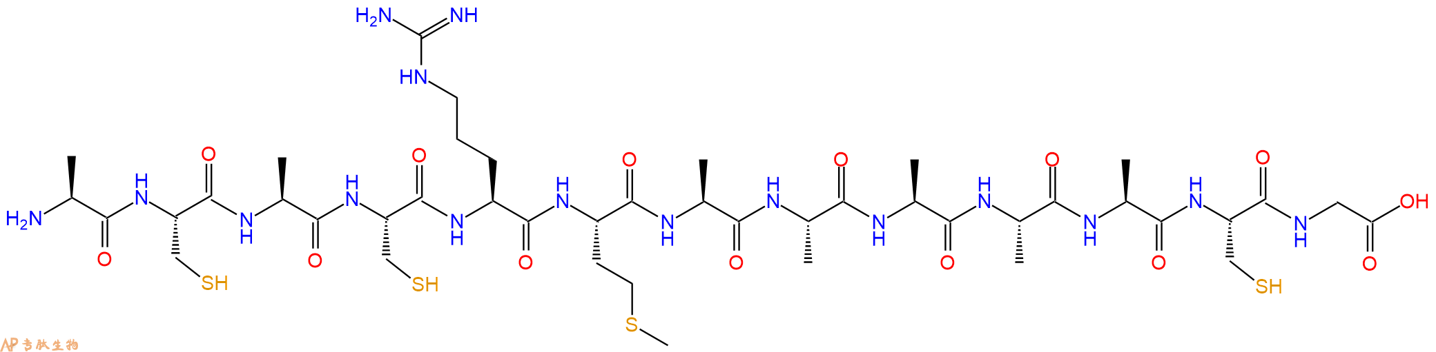 专肽生物产品H2N-Ala-Cys-Ala-Cys-Arg-Met-Ala-Ala-Ala-Ala-Ala-Cys-Gly-OH