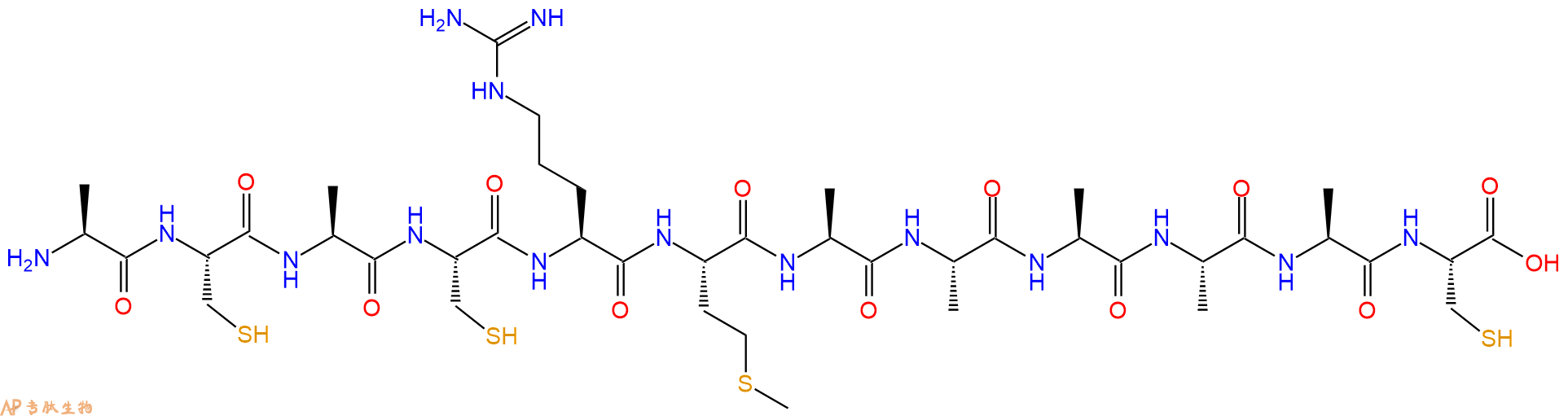 专肽生物产品H2N-Ala-Cys-Ala-Cys-Arg-Met-Ala-Ala-Ala-Ala-Ala-Cys-OH