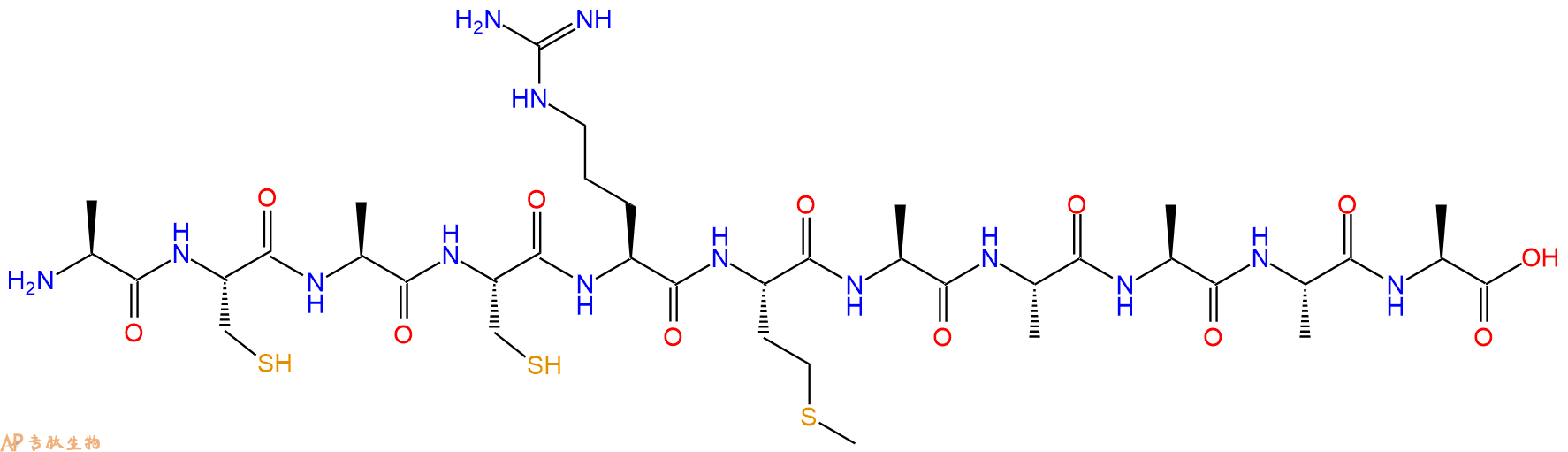 专肽生物产品H2N-Ala-Cys-Ala-Cys-Arg-Met-Ala-Ala-Ala-Ala-Ala-OH