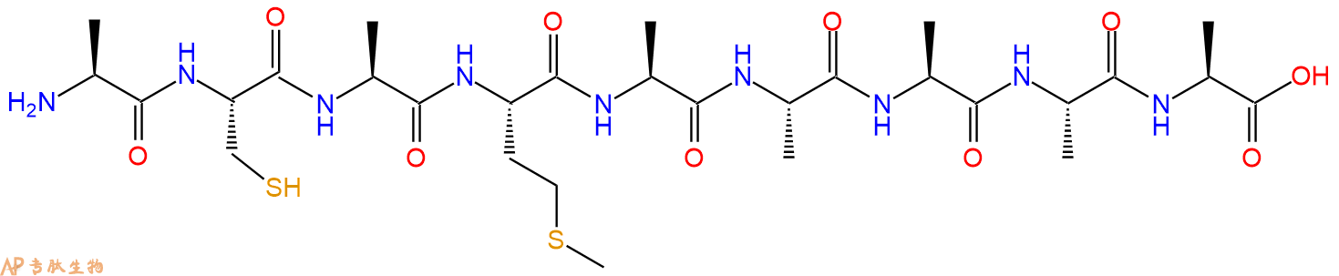 专肽生物产品H2N-Ala-Cys-Ala-Met-Ala-Ala-Ala-Ala-Ala-OH