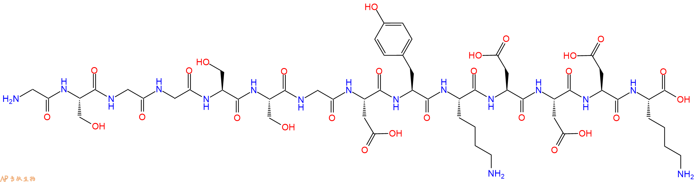 专肽生物产品H2N-Gly-Ser-Gly-Gly-Ser-Ser-Gly-Asp-Tyr-Lys-Asp-Asp-Asp-Lys-OH