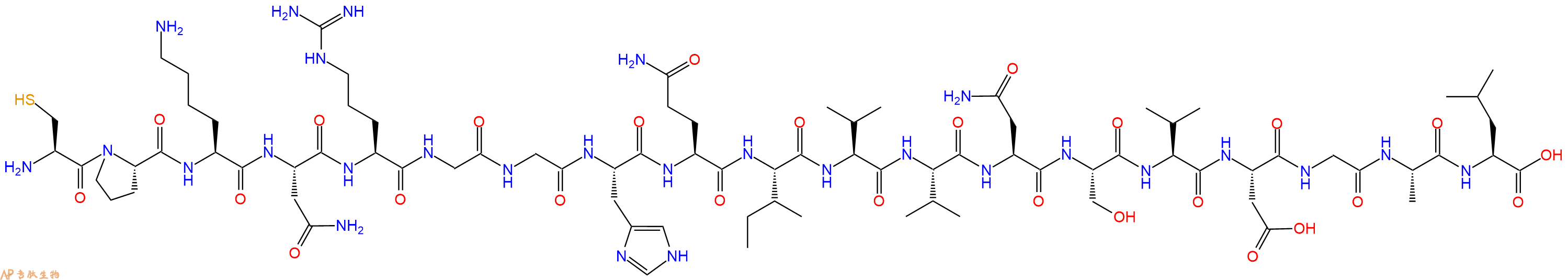 专肽生物产品H2N-Cys-Pro-Lys-Asn-Arg-Gly-Gly-His-Gln-Ile-Val-Val-Asn-Ser-Val-Asp-Gly-Ala-Leu-OH
