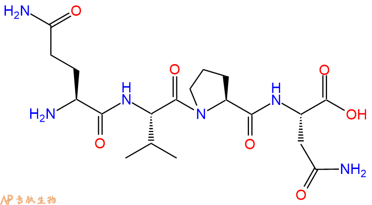 专肽生物产品H2N-Gln-Val-Pro-Asn-OH