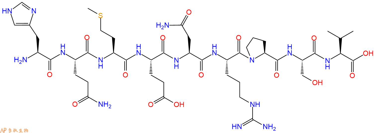 专肽生物产品H2N-His-Gln-Met-Glu-Asn-Arg-Pro-Ser-Val-OH