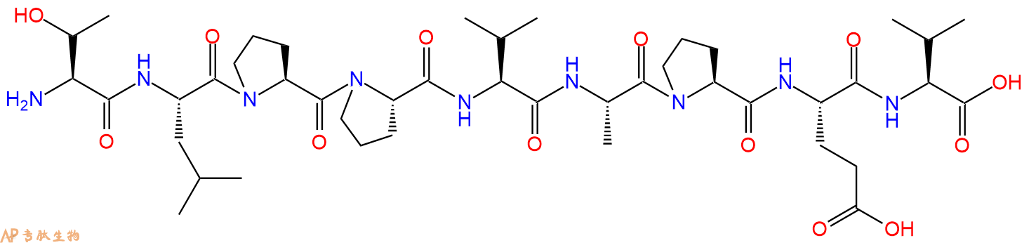 专肽生物产品H2N-Thr-Leu-Pro-Pro-Val-Ala-Pro-Glu-Val-OH
